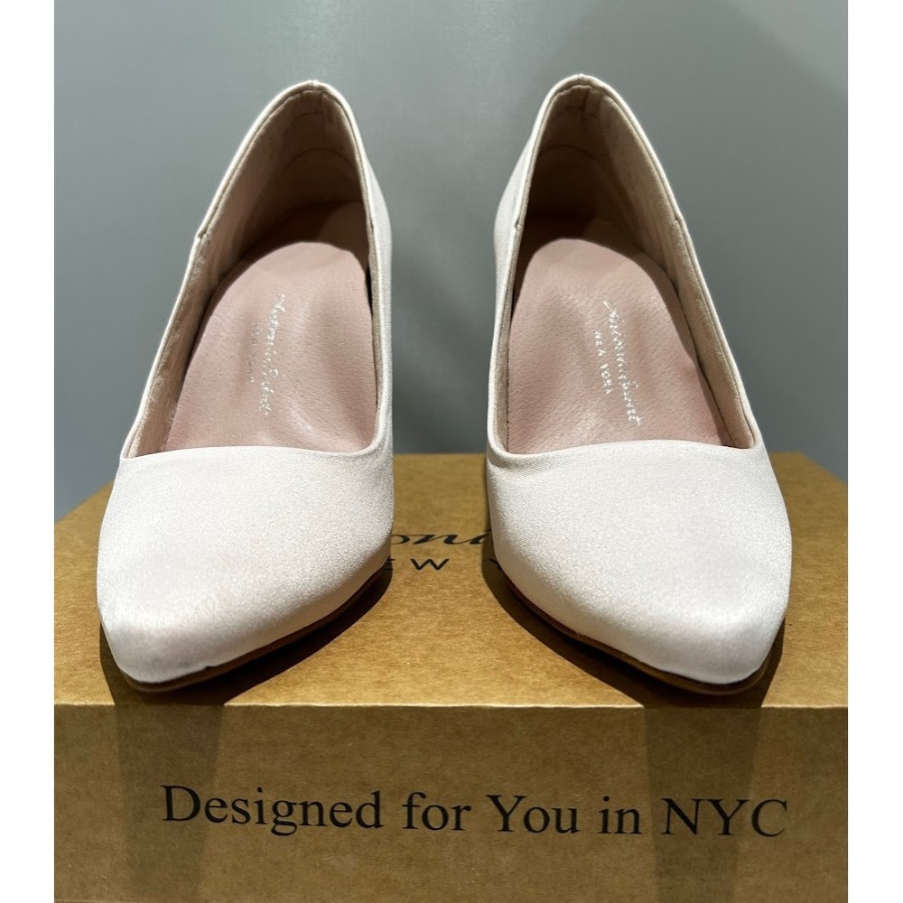Antonia Saint NY Victoria Pumps Heel 3.0 Soft Pink Satin, Size 9.5